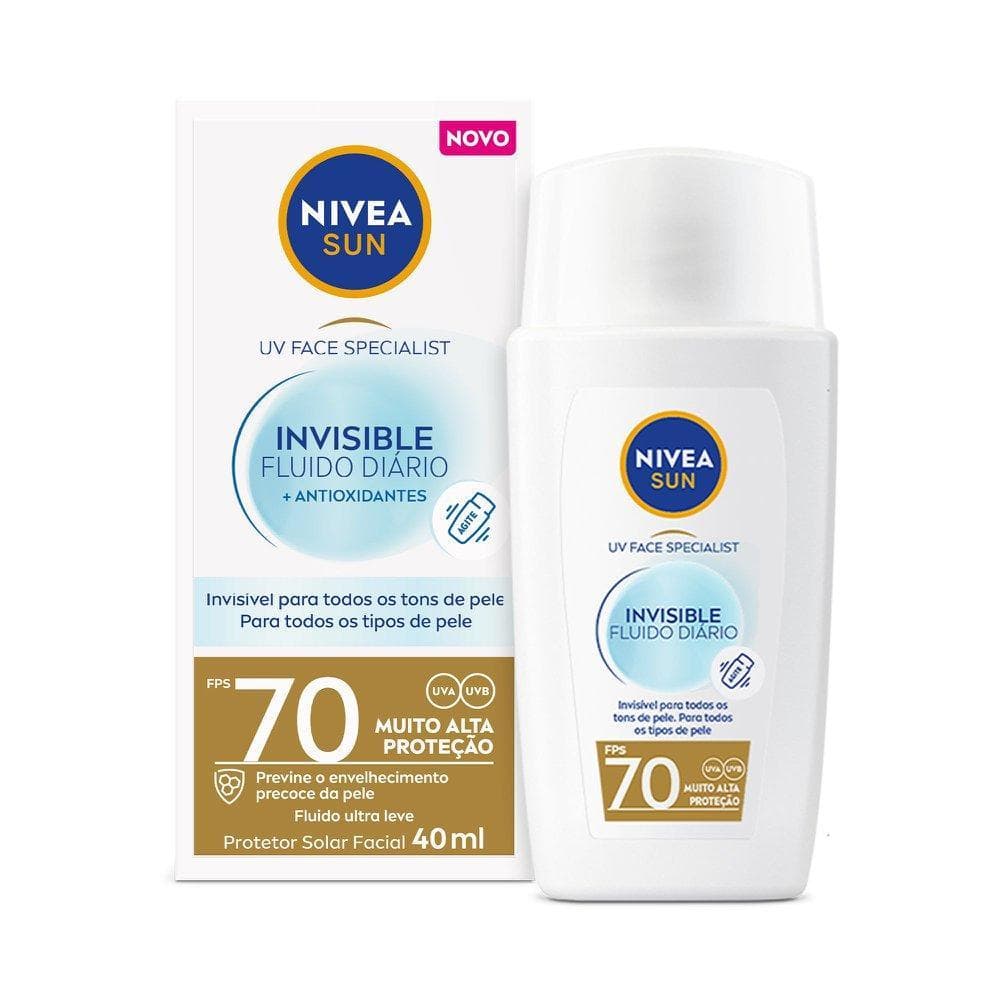 Protetor Solar Facial NIVEA SUN Facial UV Face Specialist Invisible FPS 70 40ml
