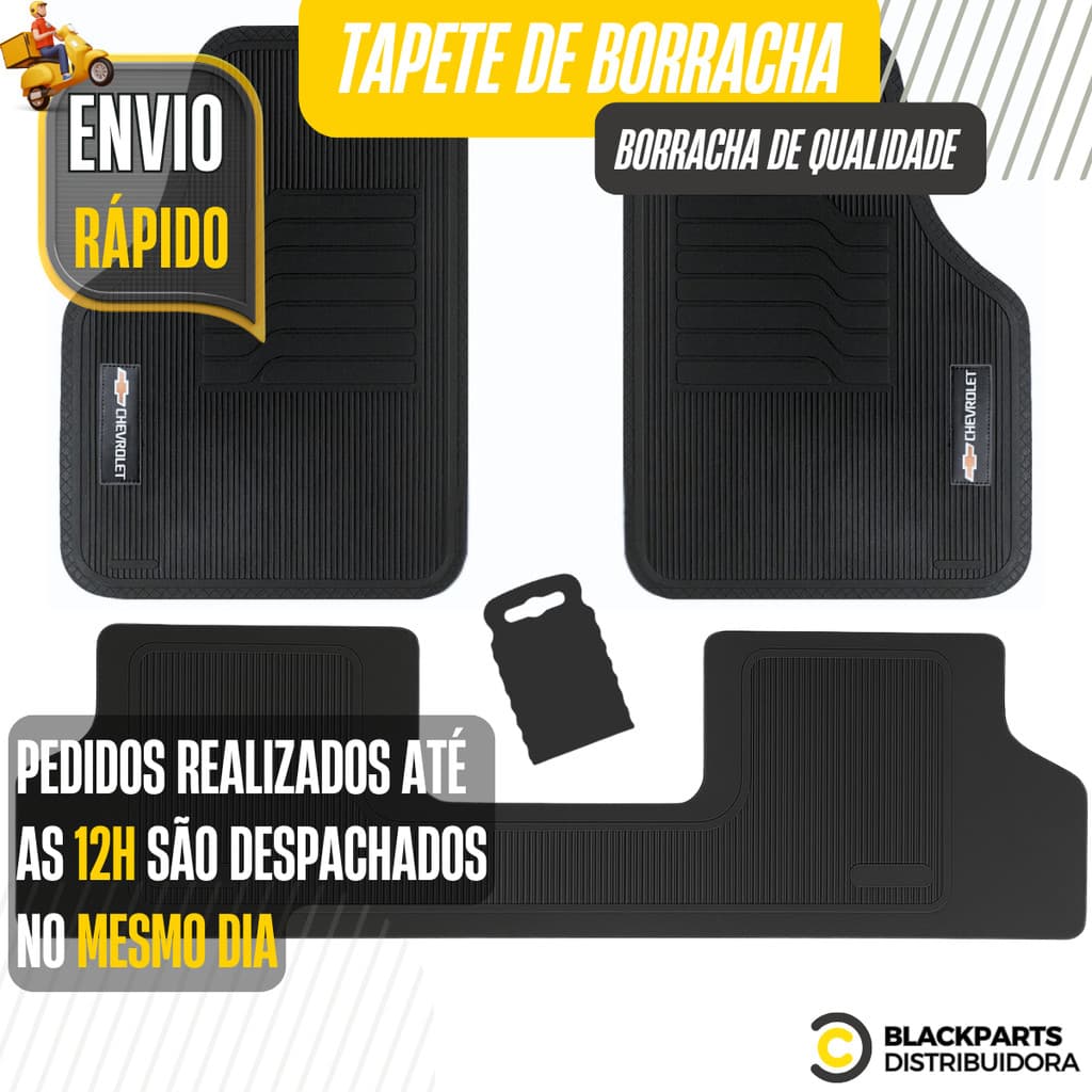 Jogo Tapete Automotivo de Borracha Personalizados Chevrolet