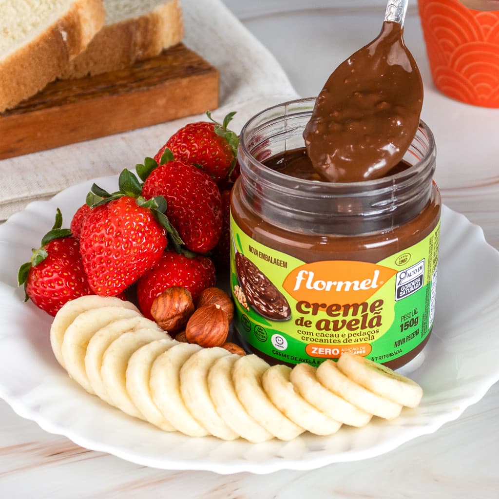 Creme de Avelã Zero Açucar Cacau Chocolate Crocante Doce Fit Flormel Pote 150g Receitas Saudáveis