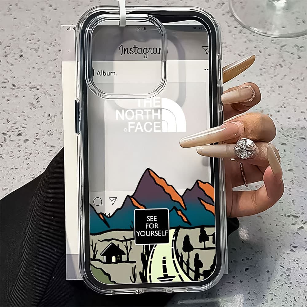 3 Em 1 Capinha Para IPhone 13 11 12 14 15 16 17 Air Pro Max Normal Transparente Capa Acrílico Ins De Marca Anti-Impacto