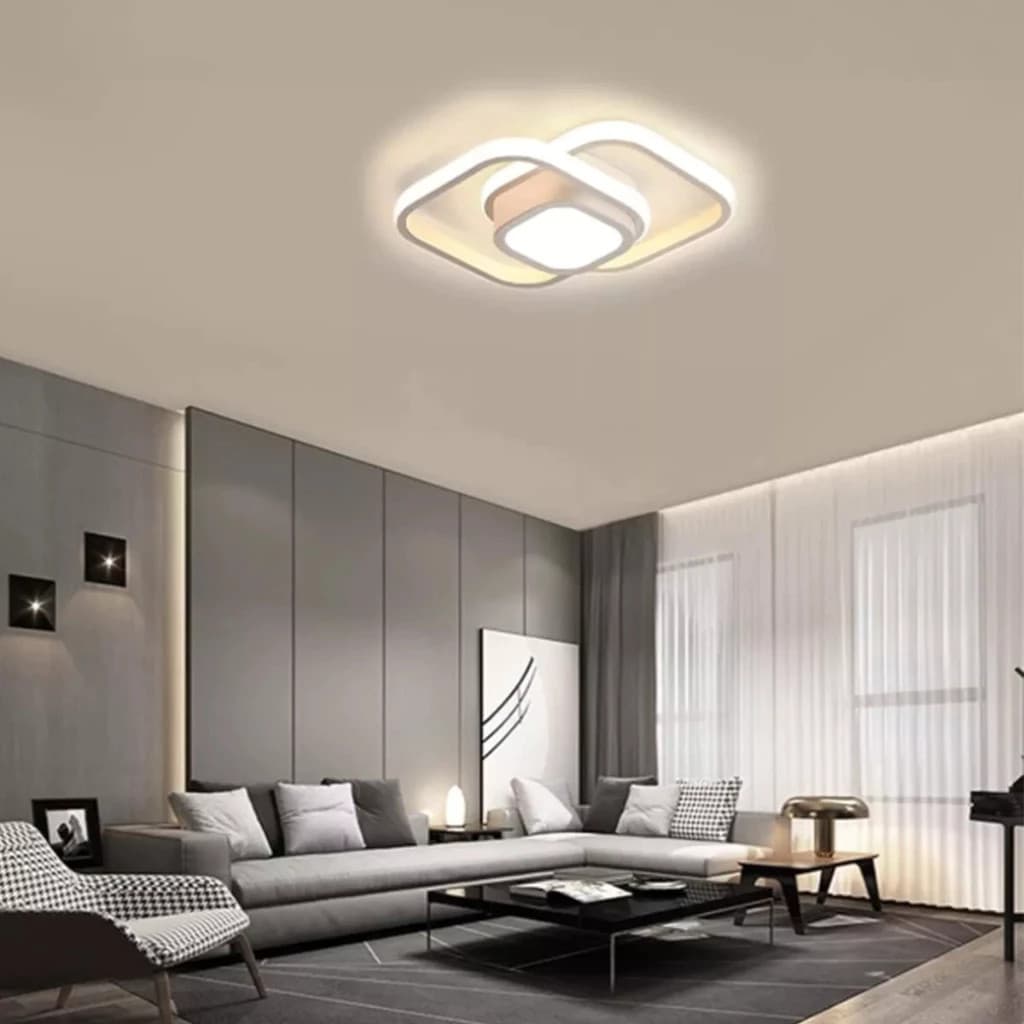Lustre Led Decoração Luminaria de Teto Led Bivolt Pendente Lustre Led Decoração Minimalista Sala