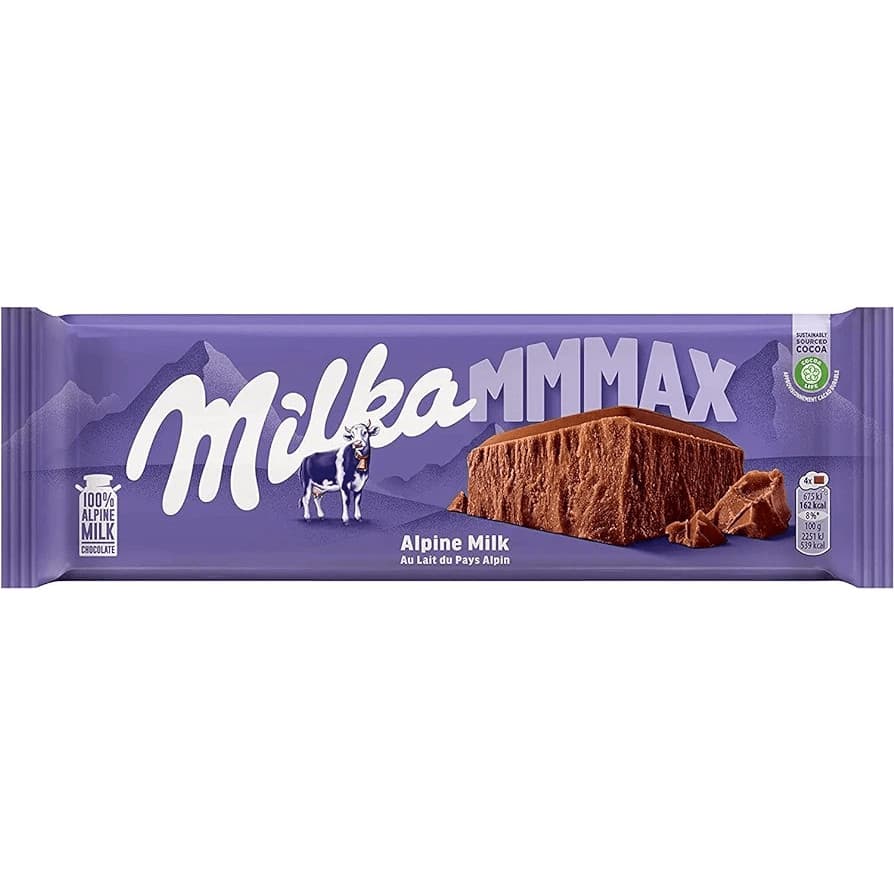 Chocolate Milka Mmmax Alpine Milk 250 Importado Original Pronta Entrega
