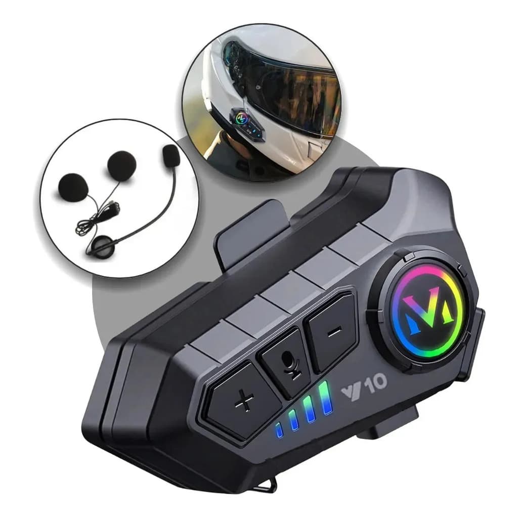 Fone de Ouvido de Capacete Moto Bluetooth Controle De Voz Intercomunicador