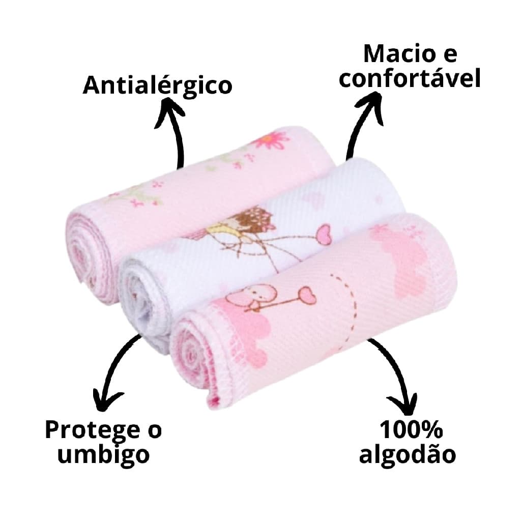 Kit 6 Und Faixa Cordao Umbilical Protecao Umbigo Bebe Recem Nascido Maternidade Crianca