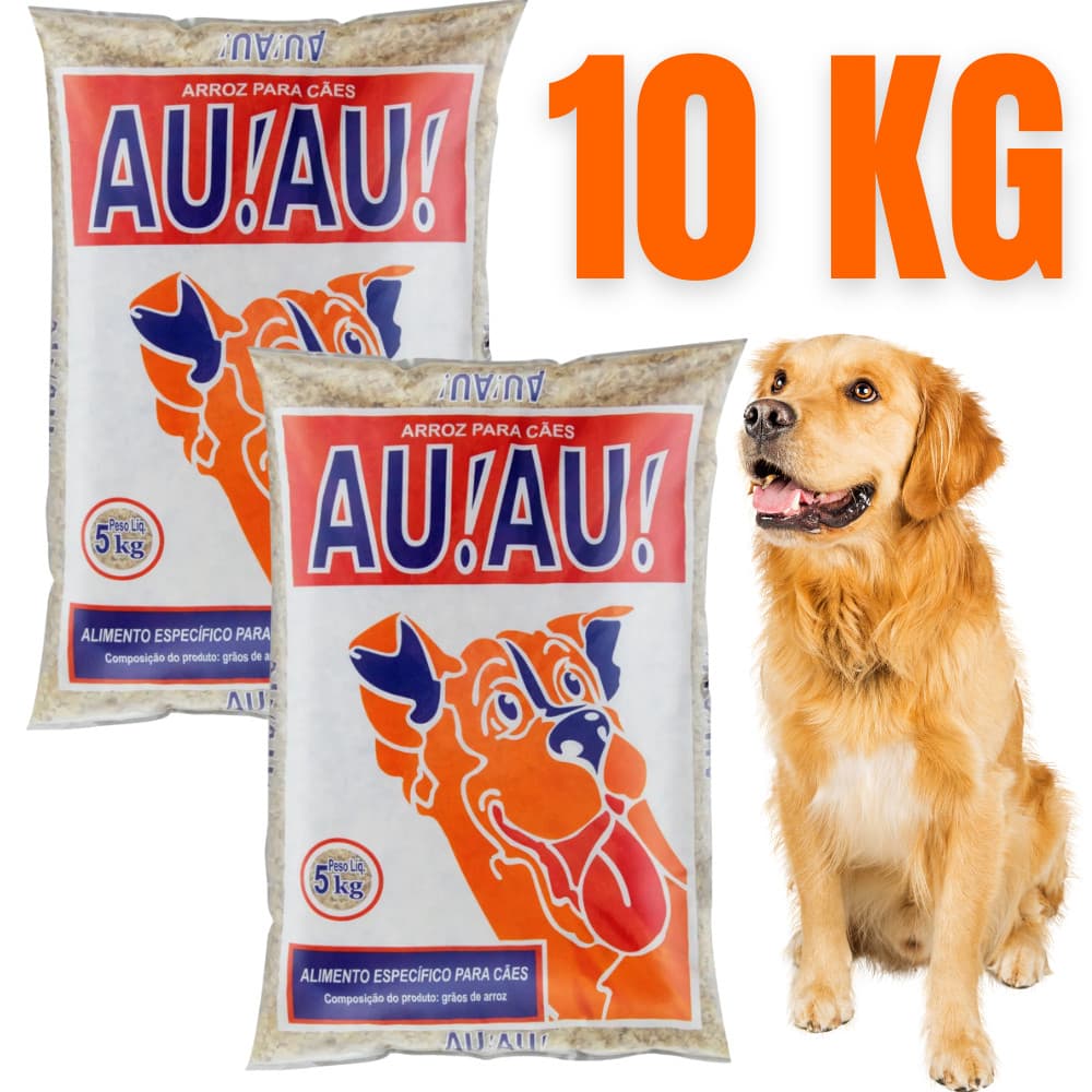 Arroz Ração para Cães AuAu Comida Balanceada para Cachorro ATÉ 10 KG