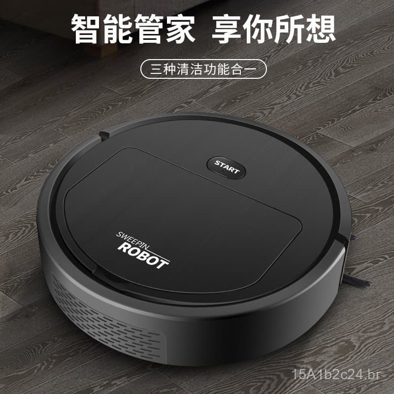 Robô Aspirador Inteligente Mini Recarregável, Máquina de Limpeza Automática, Aspirador de Pó para Preguiçosos, Pequeno E