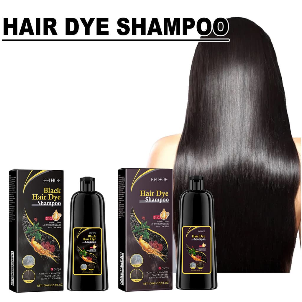 Shampoo de cabelo preto Polygonum Head Black Essence Preto Hidratante Limpeza de cabelo Manutenção Shampoo macio