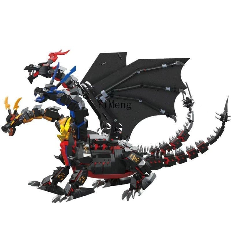 Brinquedos Educativos de Blocos de Montar Dragão de Três Cabeças do Jurassic World Usados para Lego Ninjago