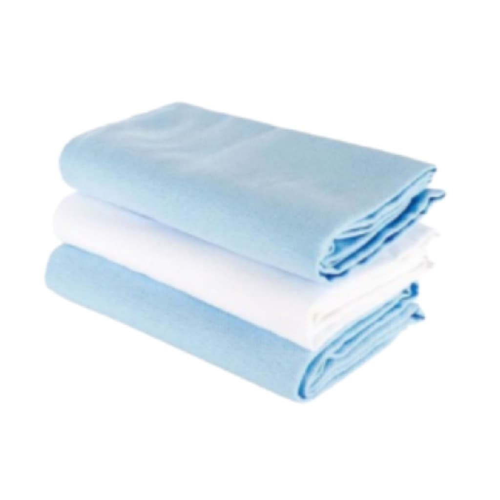 Kit Cueiro Flanelado Liso Masculino 50x80 cm 100% Algodao Bebe Conforavel Seguro Enxoval Crianca