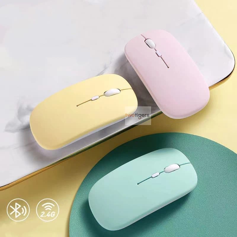 mouse Sem Fio Silencioso Colorido , Adequado Para laptops/ipads/tablets , Receptor Bluetooth De Carregamento USB 2.4G