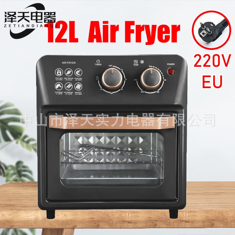 Fritadeira de ar 12L padrão dos EUA 110v Taiwan EUA Exportação Fritadeira elétrica Visual sem óleo de grande capacidade 