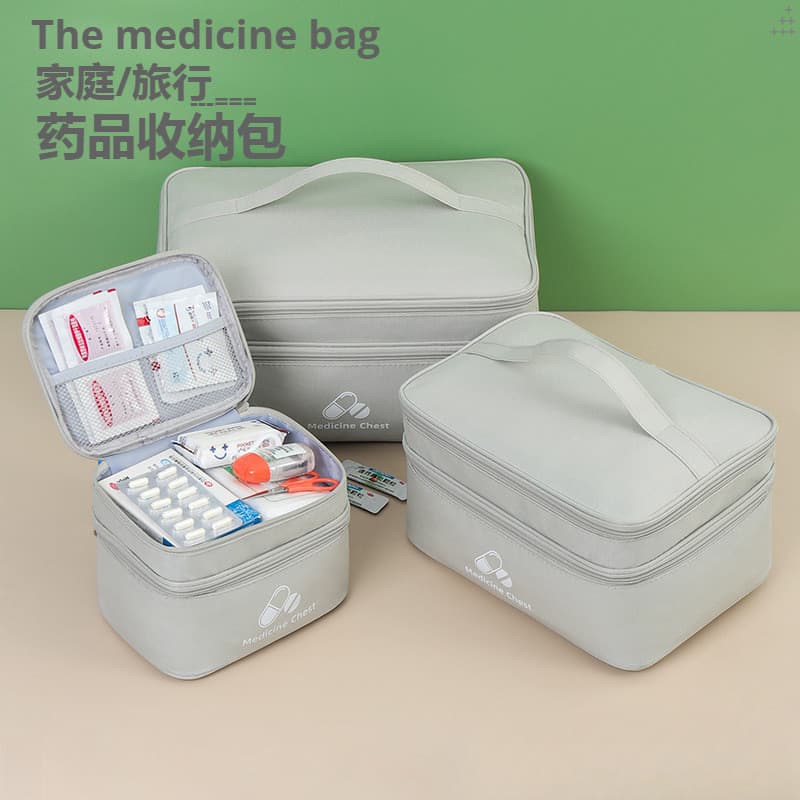 Saco de medicina duplo viagem de negócios portátil Kit de primeiros socorros suprimentos médicos domésticos caixa de arm
