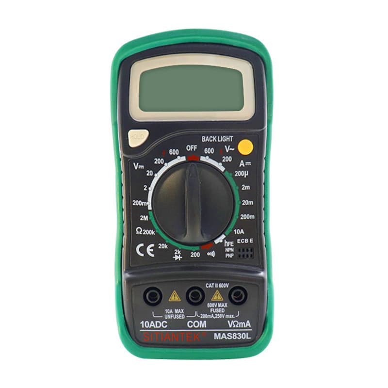 Sida MAS830L Multímetro Digital Portátil Luz de Fundo Buzzer Tensão Corrente Multímetro Reparo Eletricista