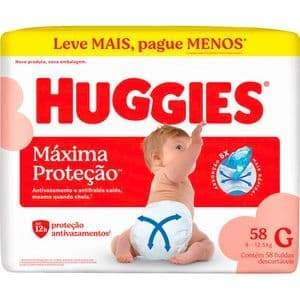 Fralda Descartável Huggies Máxima Proteção G 58 un