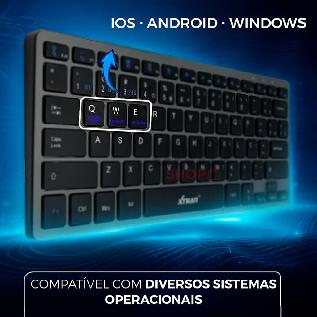 Kit Teclado Mouse Bluetooth e Wireless Recarregavel Usb Sem Fio