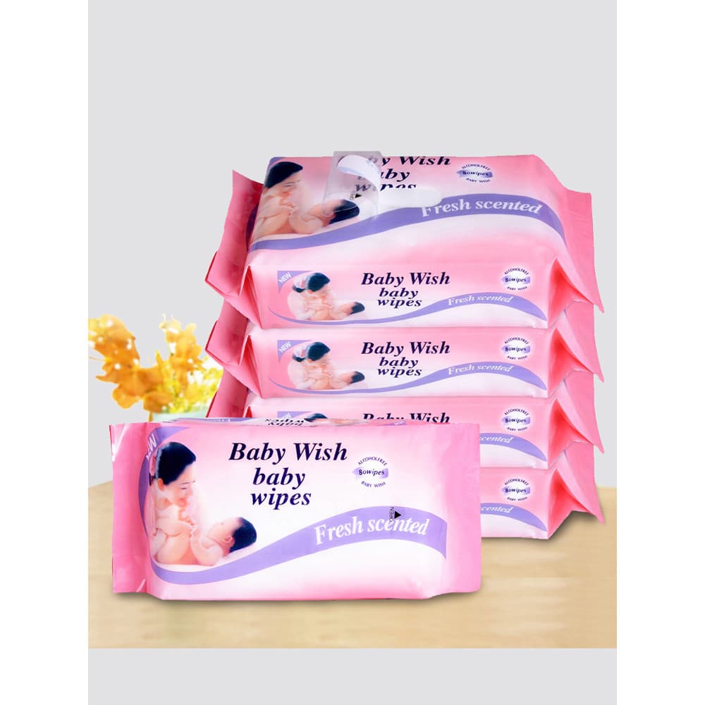 [5 frete grátis] lenços umedecidos sem fragrância para bebês, 80 peças, lenços umedecidos para mãos e boca, limpeza da p