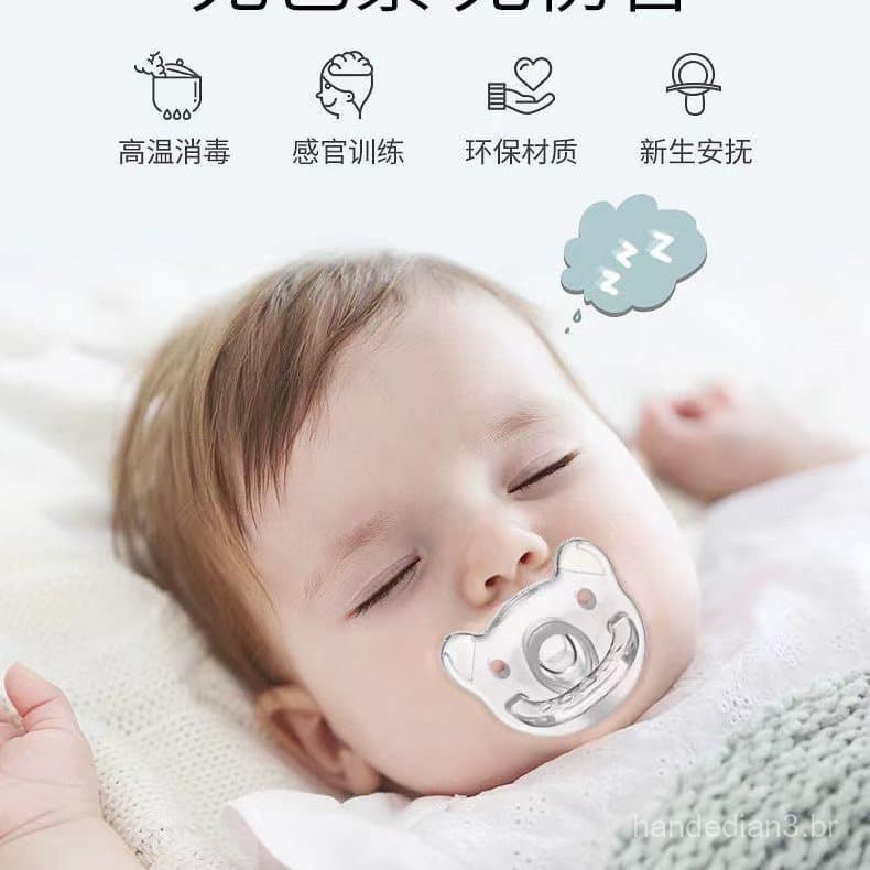 Chupeta de Silicone Líquido para Mãe e Bebê: Chupeta para Recém-Nascidos, Mordedor para Dormir Le'an, Acessórios de Brin