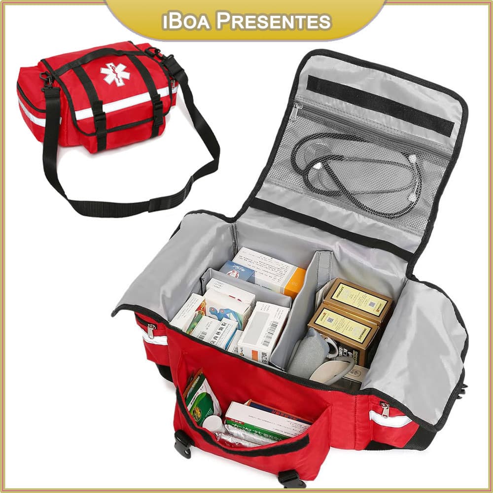 Kit De Primeiros Socorros Vazio Para Armazenar E Transportar Suprimentos Médicos De Emergência