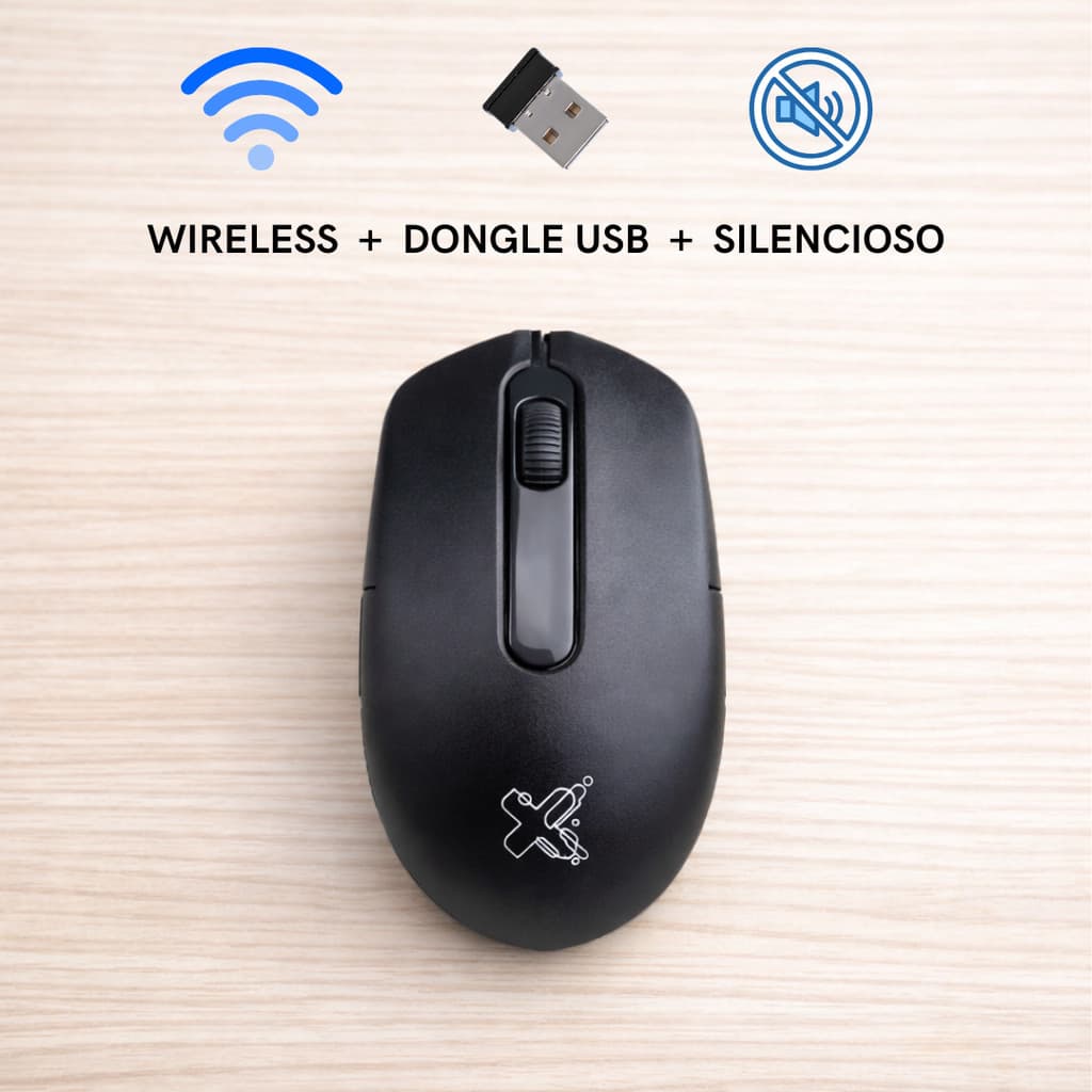 Mouse Sem Fio Wireless USB 1600 DPI Para Notebook PC Computador Óptico Escritório Maxprint Airy