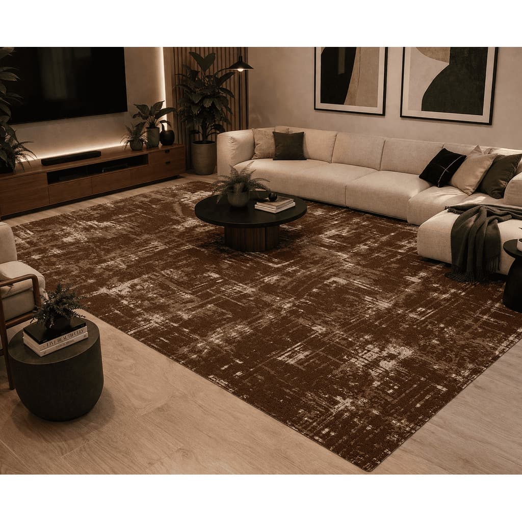 Tapete Para Sala Grande Estampado Boho Geométrico 3x2m Antiderrapante Decorativo Moderno