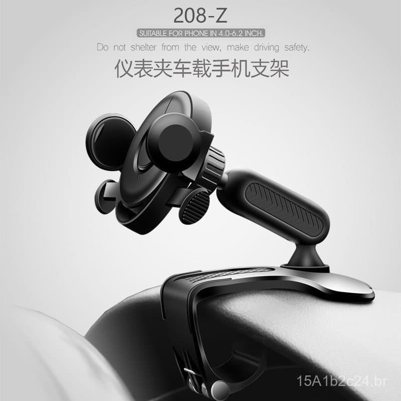 Suporte de celular para painel de carro, clipe de navegação HUD para espelho retrovisor, suporte de celular giratório pa