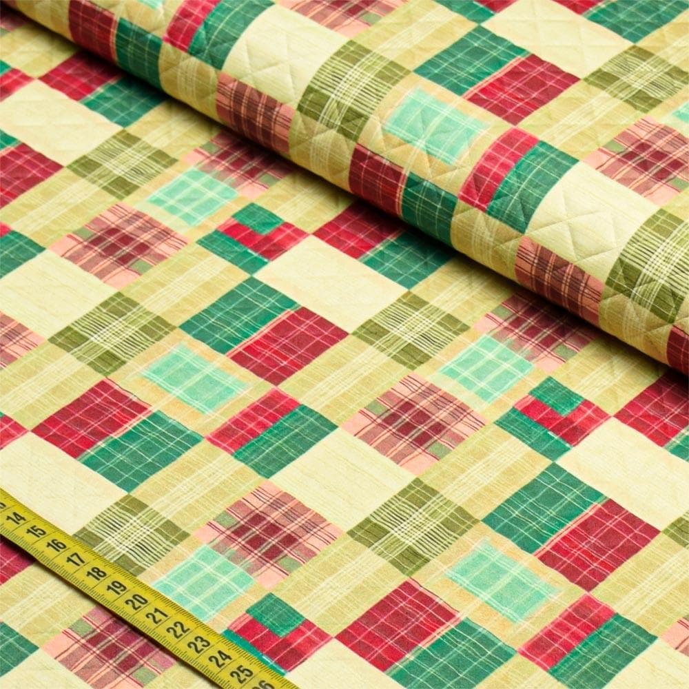 Tecido Matelassê : Xadrez Patchwork (0,50x1,50)