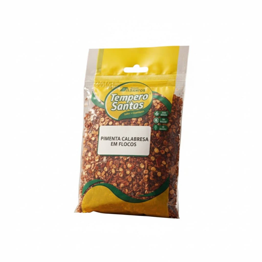 Tempero Pimenta Calabresa Em Flocos - 500g Secos Pura | Picante Para Óleos E Pizza - Tempero Santos