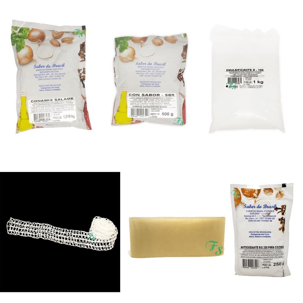 Kit P/ Fazer Salame Italiano Com Condimentos, Tripa E Rede