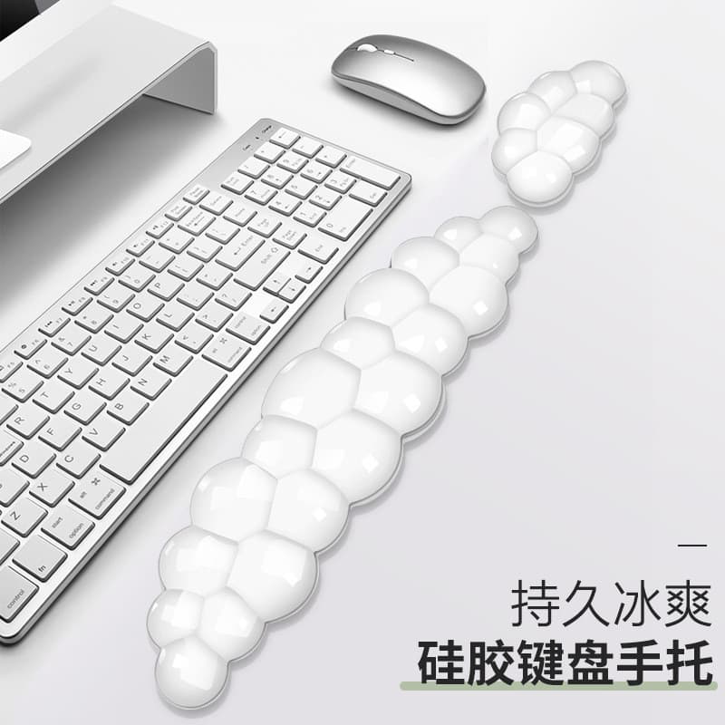 Teclado mecânico descanso de mão transparente Silicone tigela almofada nuvem legal teclado descanso de pulso tigela almo
