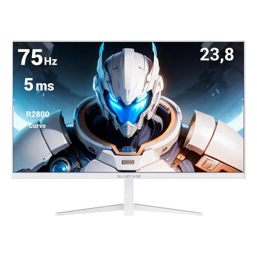 Monitor Gamer 23.8 Curvo R2800 75hz Full Hd Bluecase Branco Branco 127/220v 