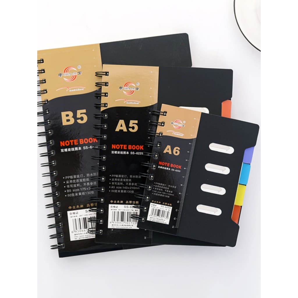 Shinshi 62 Série B5 A5 A6 Espiral Notebook Bobina Vertical Notebook Classificação Bobina Espessada Diário
