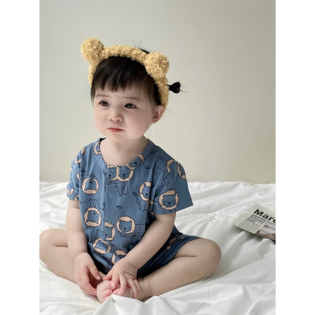 Ins bebê menino verão roupas de bebê estilo Super ocidental bebê menina macacão bebê menino bonito puro algodão de uma p