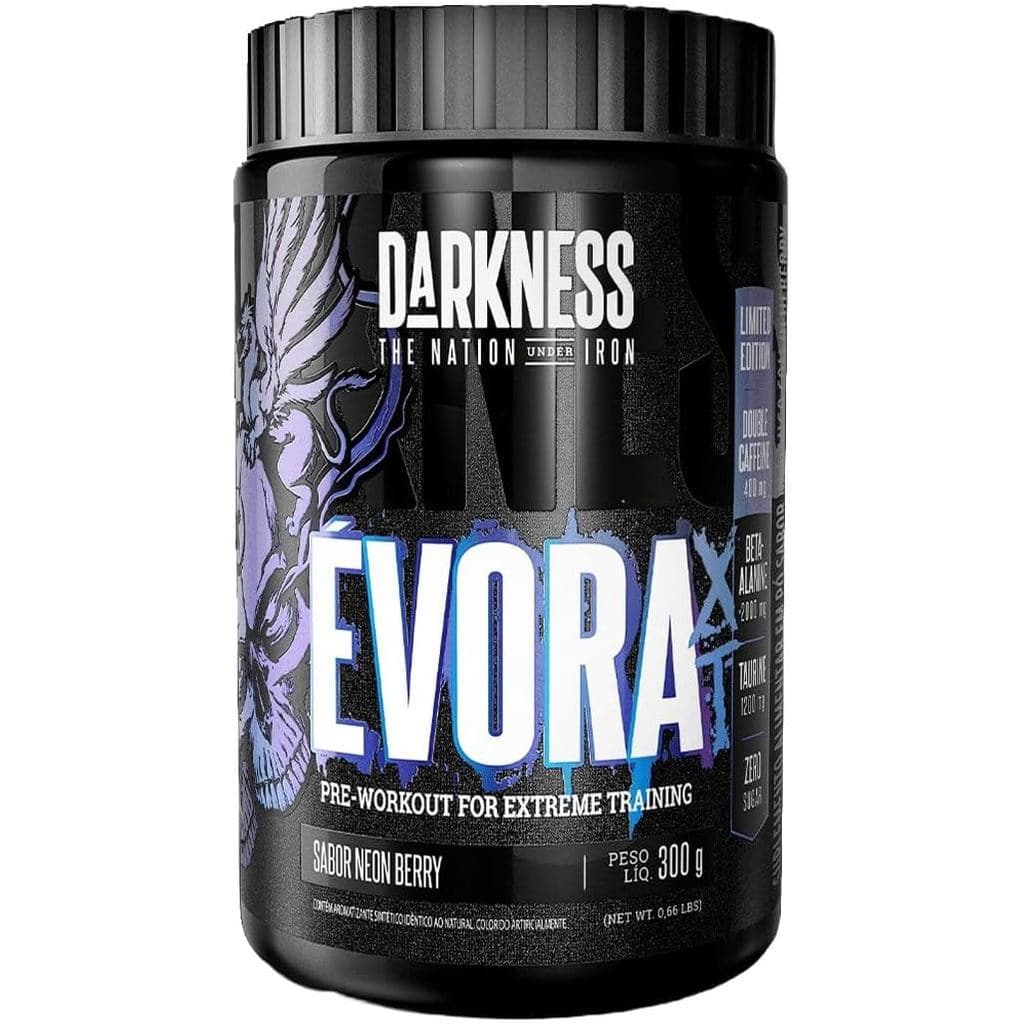 Darkness Évora XT Pré-Treino Sabor Bloody Berry 300g Cafeína Suplemento