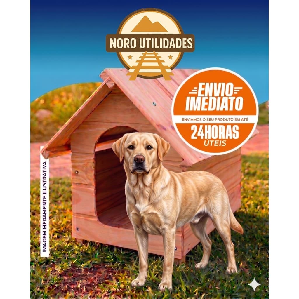 Casinha N5 Cachorro Madeira Pinus Porte Médio Grande Durável Conforto Casa Pet Frete Grátis!