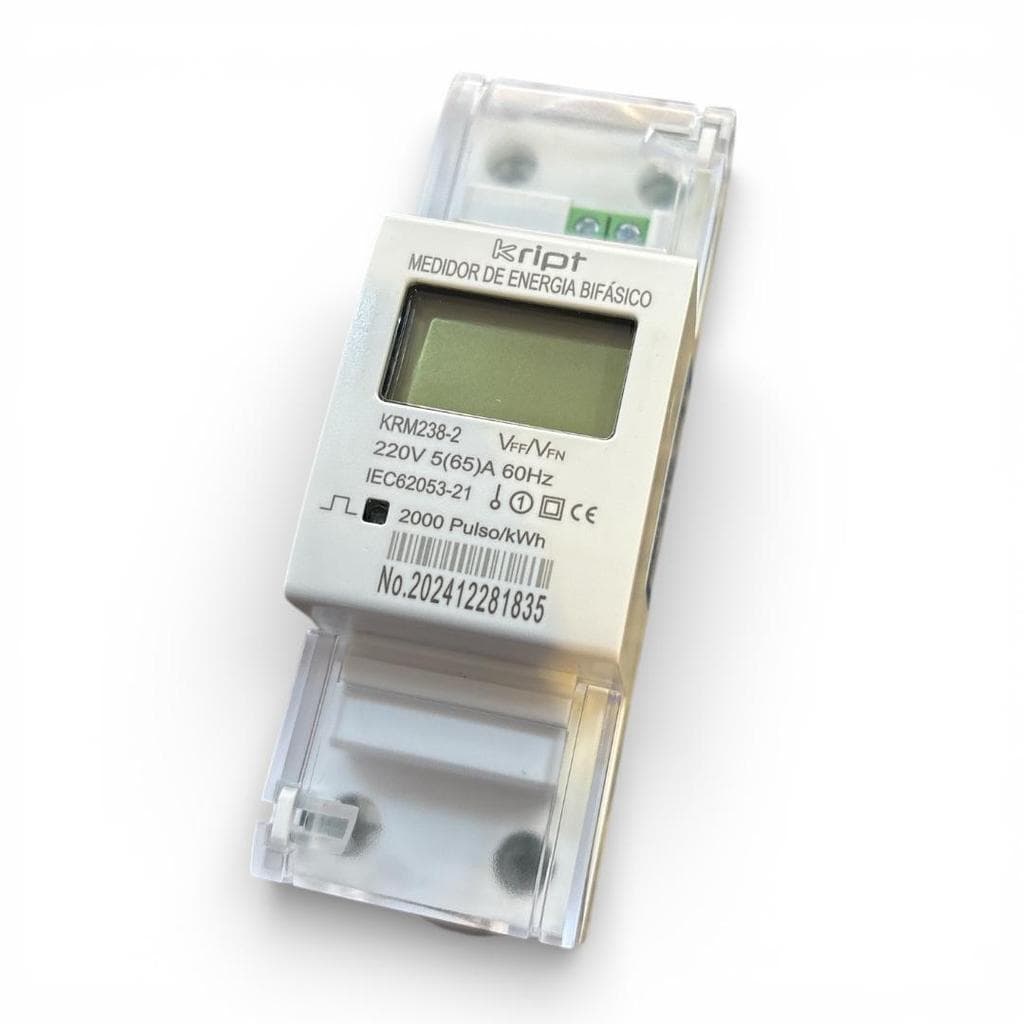 Medidor de Energia Bifásico Digital 2F+N 65A 220V