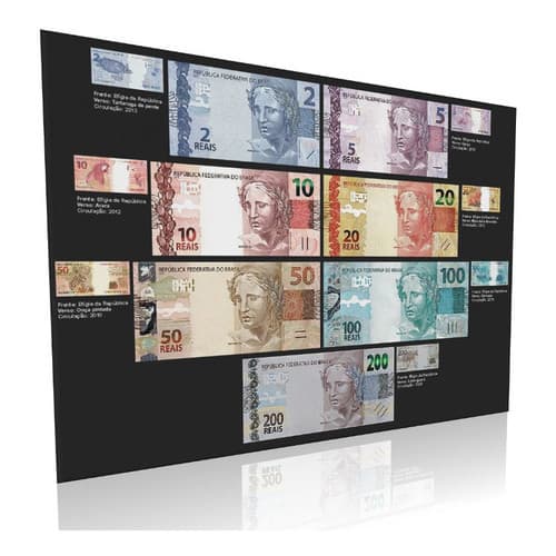 Quadro Expositor Cédulas Segunda Familia Do Plano Real 2a