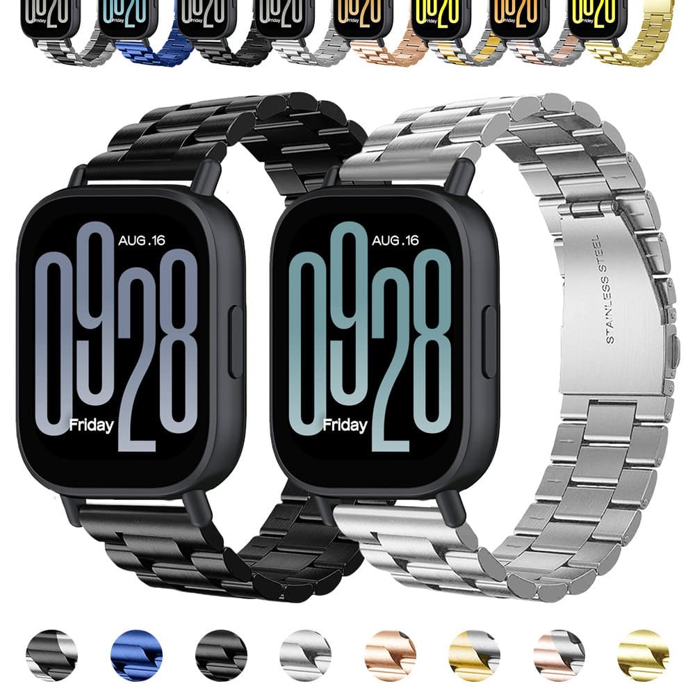Pulseira Aço Para Relógio Smartwatch Redmi Watch 5 Active 5 Lite/Amazfit Bip 6 5/ Samsung Galaxy Watch/Huawei/Garmin