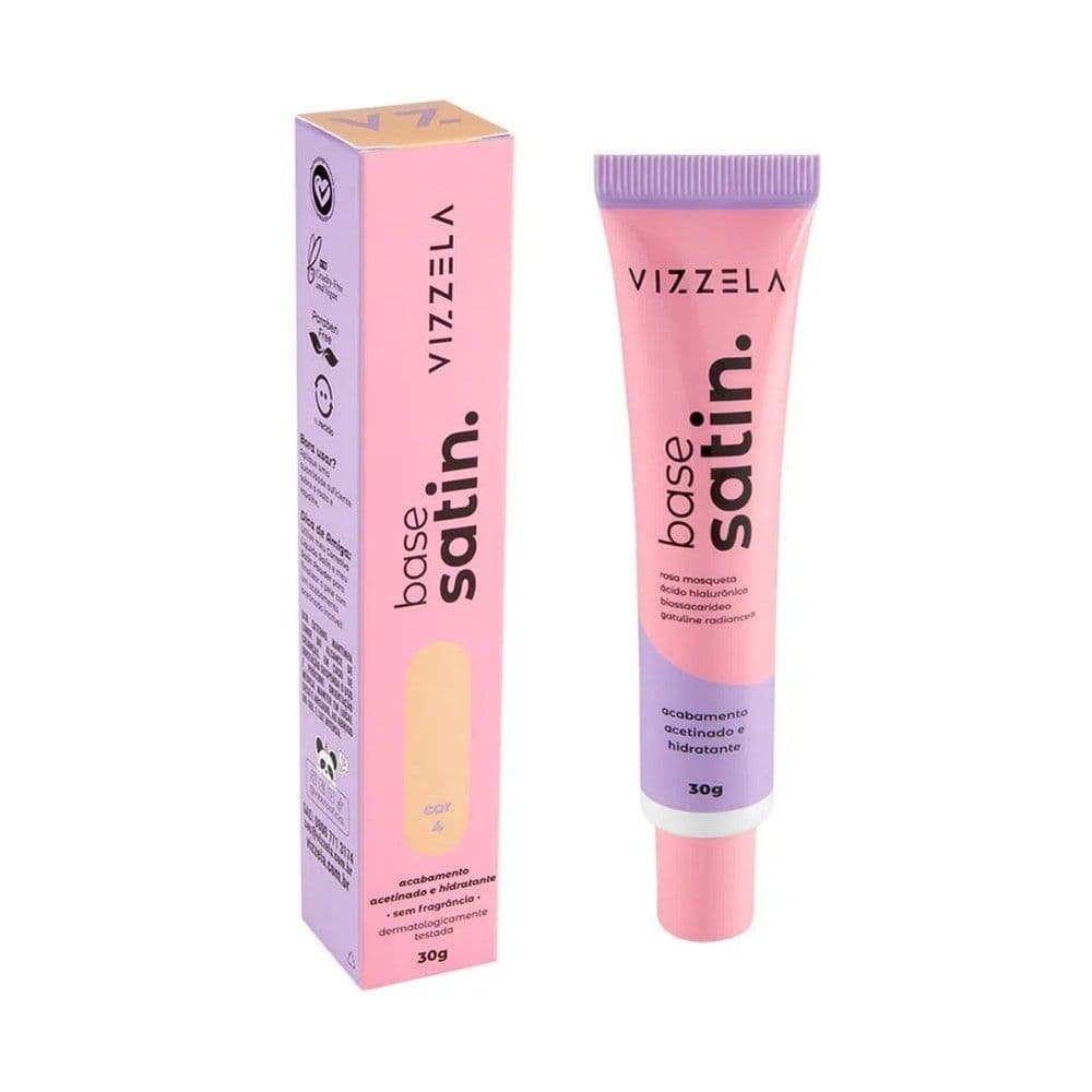 Base Facial Líquida Vizzela Satin Cor 04 30gr