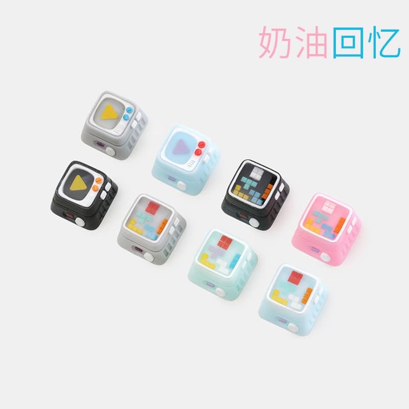 M7 Cream Memories Tetris TV Teclado mecânico Teclado de resina exclusivo Keycap
