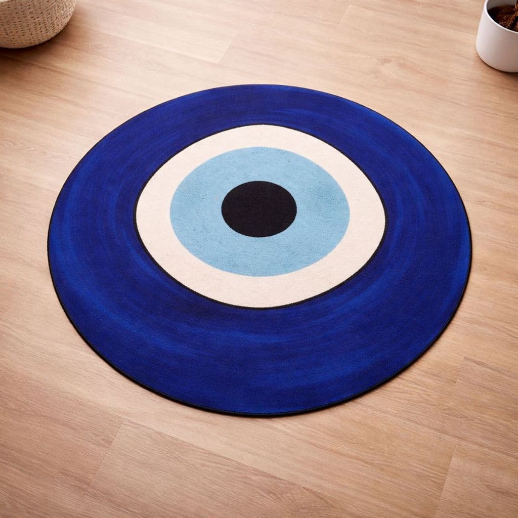 Tapete Redondo Decorativo 88cm Antiderrapante para Sala e Quarto 2171