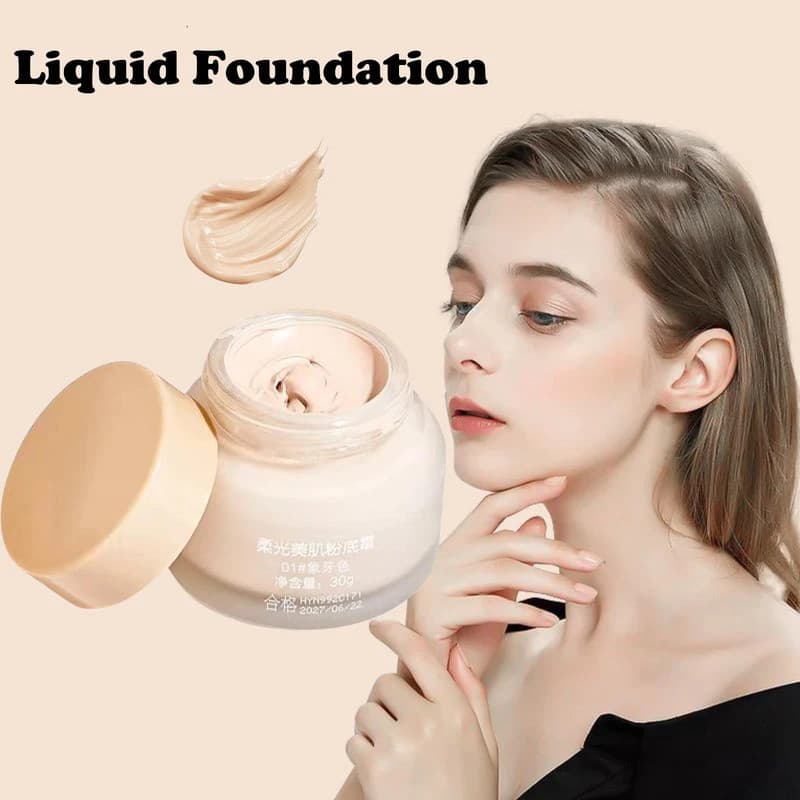Base Líquida em Creme, Creme Corretivo Hidratante com Controle de Oleosidade, Base Matte de Longa Duração e Resistente à