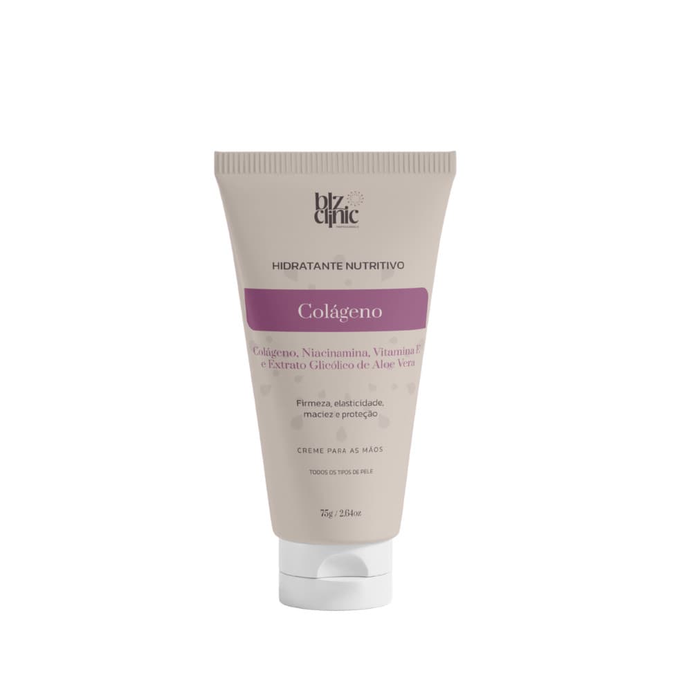 Creme Facial Colágeno BLZ Clinic 60g Hidratante Anti-Idade Firmeza e Elasticidade Pele Jovem