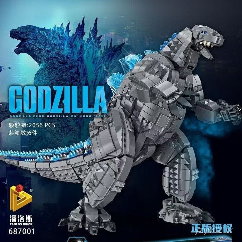 1500 peças de blocos de montar Lego, dinossauro mecânico, monstro Godzilla vermelho, Godzilla Lotus, King Kong, modelo p