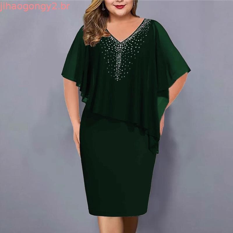 Das mulheres vestido irregular de Chiffon Bodycon Plus tamanho banquete vestidos festa vestido vestido roupas femininas