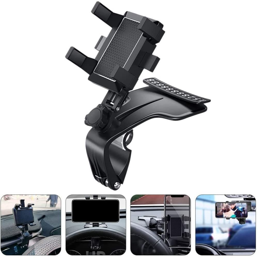 Suporte Universal para Celular de Carro com Garra, Rotação 360° Ajustável