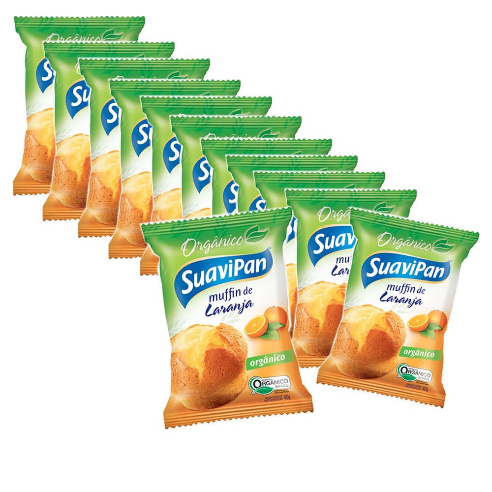 Muffin  de Laranja Orgânico com 12 un de 40g - Suavipan