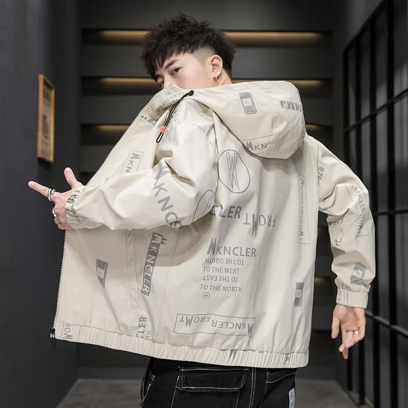 Jaqueta masculina primavera outono versão coreana na moda jaqueta rufião bonito Casual All-Match jaqueta outono inverno 