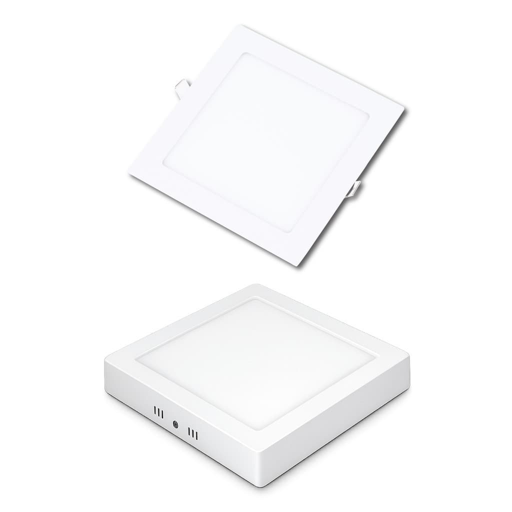 Luminaria painel led 12w/18w/24w plafon Embutir/ Sobrepor Branco Frio 6500K Bivolt