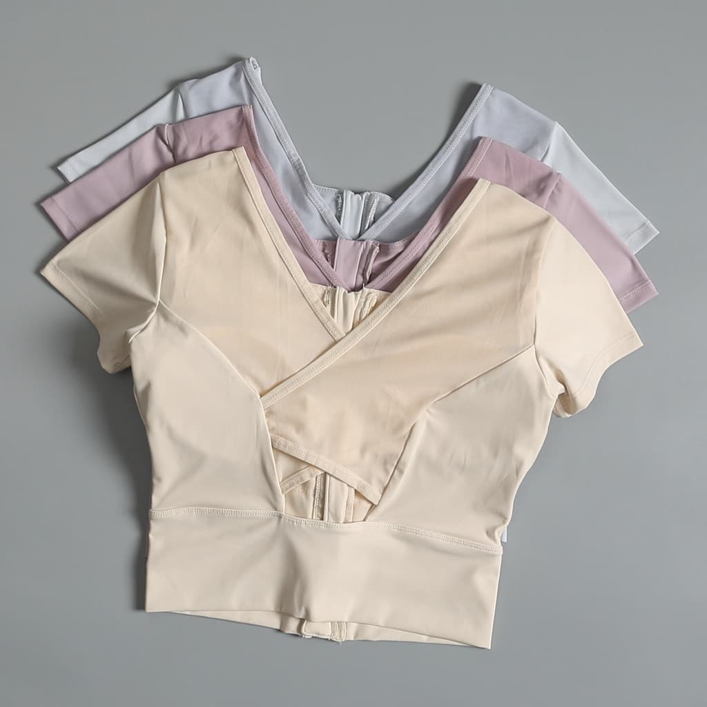Roupas de Yoga topo feminino verão High-End roupas de Fitness Pilates treinamento esportes terno novo estilo de manga cu