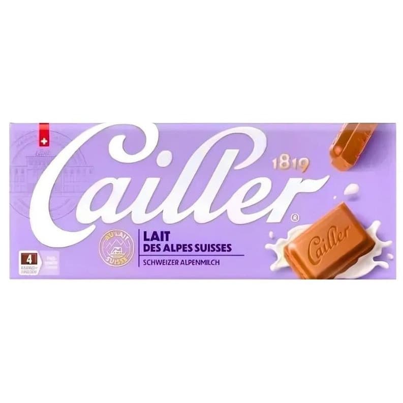 BARRA CAILLER CHOCOLATE AO LEITE 31 CACAU 100G Importado Original Pronta Entrega